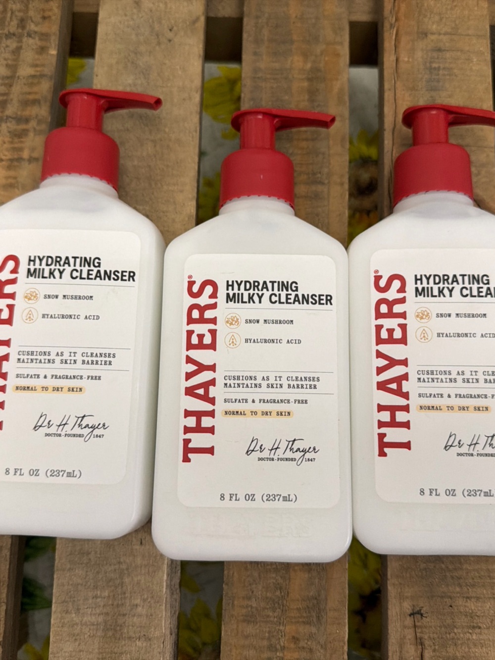 3- Thayers Hydrating Milky Cleanser with snow mushroom